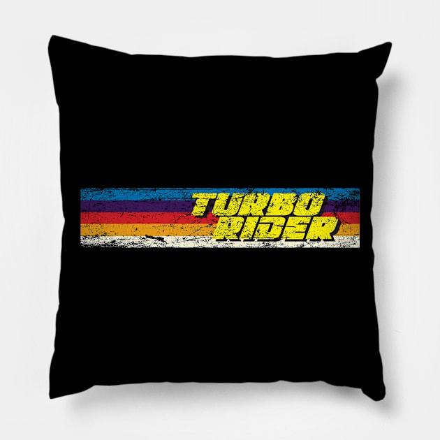 Turbo Rider Pillow by MindsparkCreative