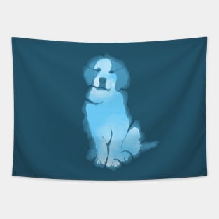 Dog digital art Tapestry