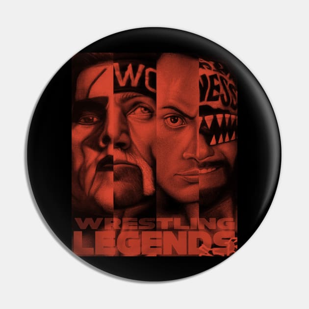 Wrestling legends Red Pin by SAN ART STUDIO 