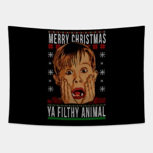 MERRY CHRISTMAS YA FILTHY ANIMAL Tapestry