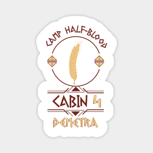 Cabin #4 in Camp Half Blood, Child of Demetra – Percy Jackson inspired design Magnet