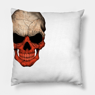 Polish Flag Skull Pillow