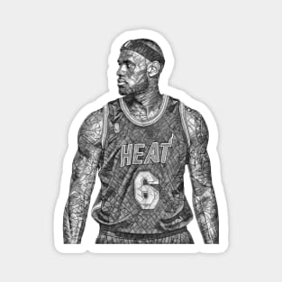 LeBron James Classic Mosaic Magnet