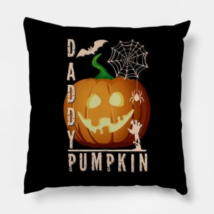 Daddy Pumpkin Halloween Father Funny Skeleton Pillow