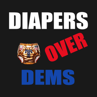 Funny Real Men Wear Diapers Trump 2024 T-Shirt