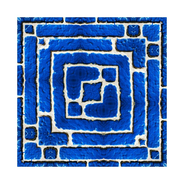 MAZE in a  BLUE BRİCK WALL by mister-john