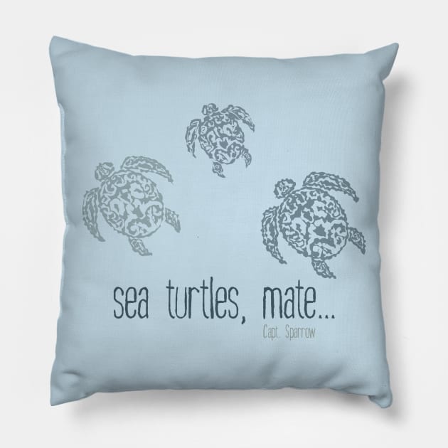 Sea Turtles, mate... Pillow by Blikk