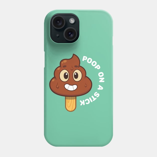 Poop on Stick Circle Phone Case by BuffaloPanic!