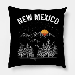 Vintage Retro New Mexico State Pillow