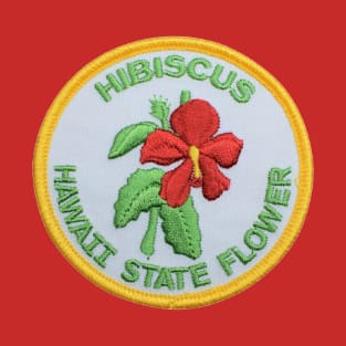 Hibiscus Hawaii State Flower Patch T-Shirt