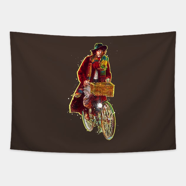 Bicycle Who ( The Doctor ) Tapestry by McHaleyArt