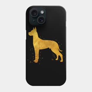 Great Dane dog golden art Phone Case