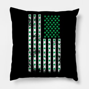 American Shamrock Flag (Green) Pillow