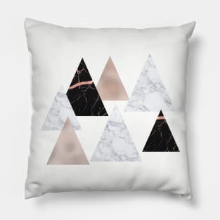 Marble geometric triangles Pillow