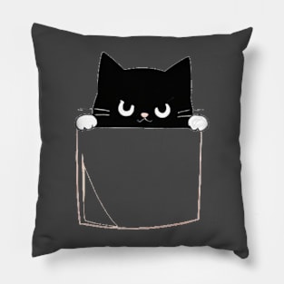 Angry but still cute cat in pocket Pillow