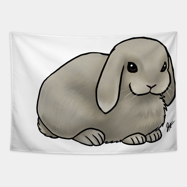 Small Mammal - Rabbit - Holland Lop Lilac Tapestry by Jen's Dogs Custom Gifts and Designs