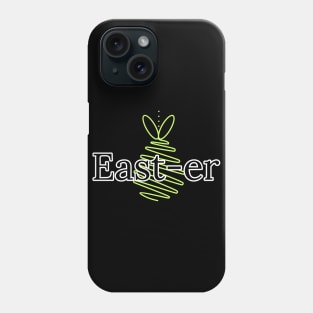 Easter text and bunny egg Phone Case