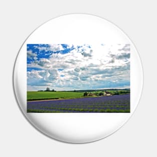 Lavender Field Purple Flowers Cotswolds UK Pin