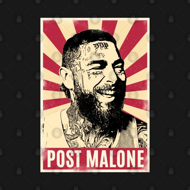 Retro Vintage Rapper Malone Tatto by Play And Create