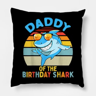 Daddy Of The Shark Birthday Dad Matching Family Pillow