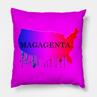 MAGAGENTA Black Wording on Map Pillow