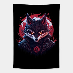 Ninja Wolf Tapestry