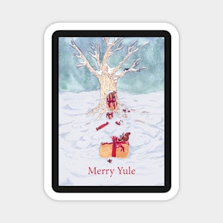 Woodland creatures + Merry Yule Magnet