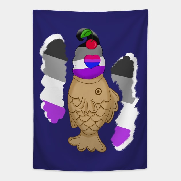 (Custom) Pirde Taiyaki Ice cream Ace w/ Biromantinc Tapestry by VixenwithStripes