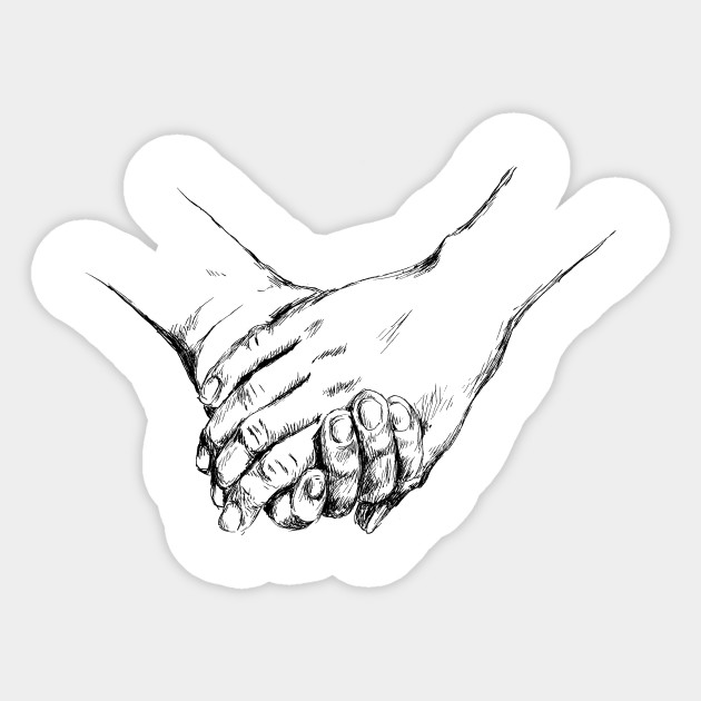 Holding Hands Print Holding Hands Sticker Teepublic