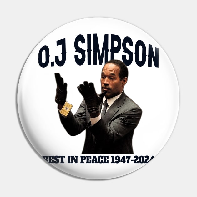 OJ Simpson Rest in Peace Pin by NikkiHaley