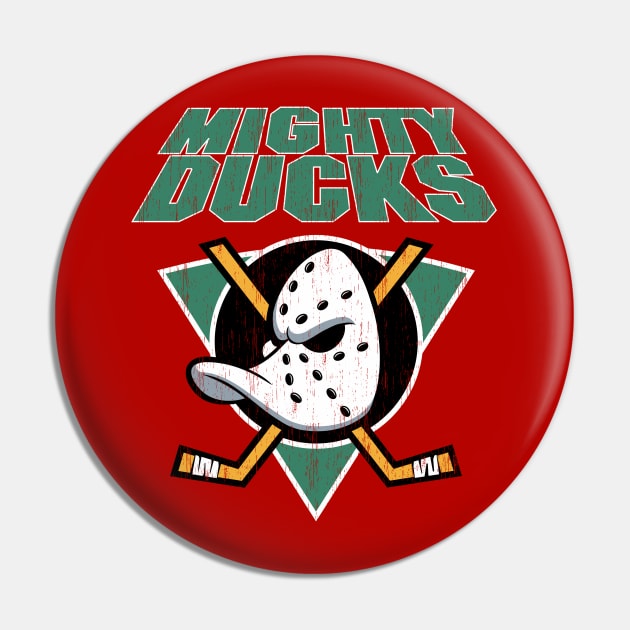 Mighty Ducks Retro Pin by Skulls Mushroom Arts