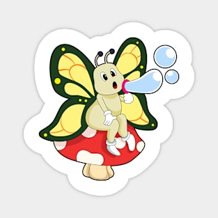 Butterfly with Soap bubbles Magnet