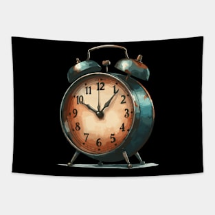 Retro Vintage Clock Tapestry