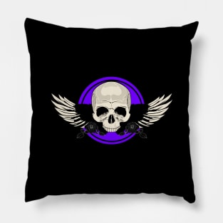 Wing Skull - PURPLE Pillow