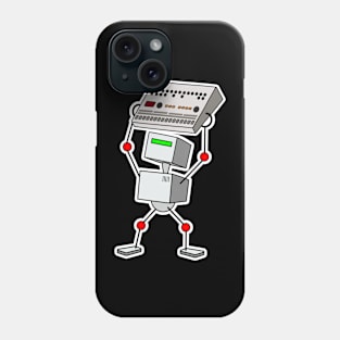 Robot Holding Synth (Small) Phone Case