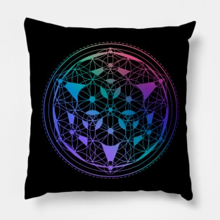 Flower of Life Mandala - Festival Gear - Psychedelic and Spiritual Artwork Pillow