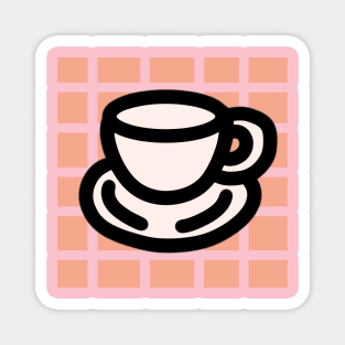 kaxwai cute pink coffee cup Magnet