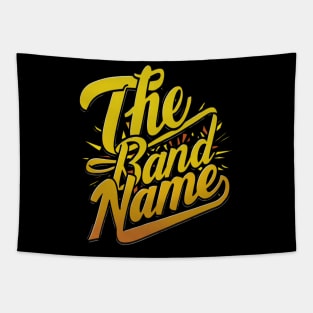Gradient Yellow Orange colors The Band Name Tapestry