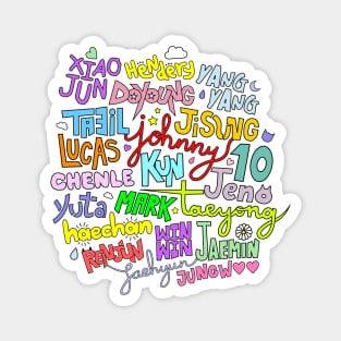 NCT's cute names. - OT21 Magnet