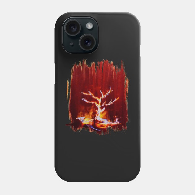 A Burning Tree Phone Case by SubtleSplit