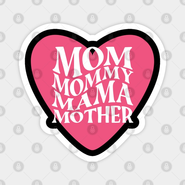 Pink Heart Mother Magnet by ACH PAINT