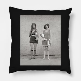 Bathing Beauty Contest, 1922. Vintage Photo Pillow