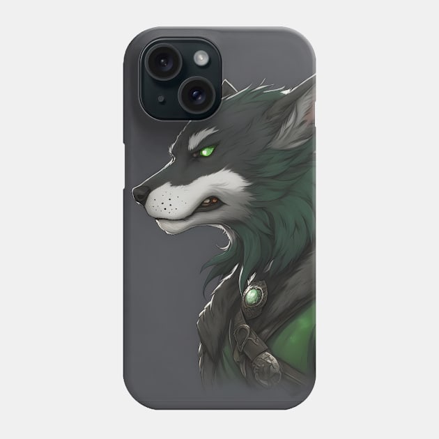 werewolf fantasy art green Phone Case by Chantel Fourie