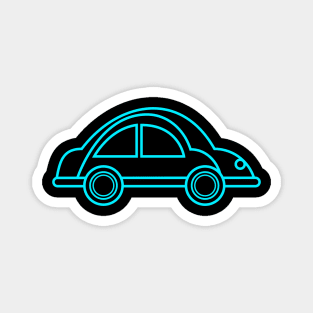 Little Blue Sedan Automobile Magnet