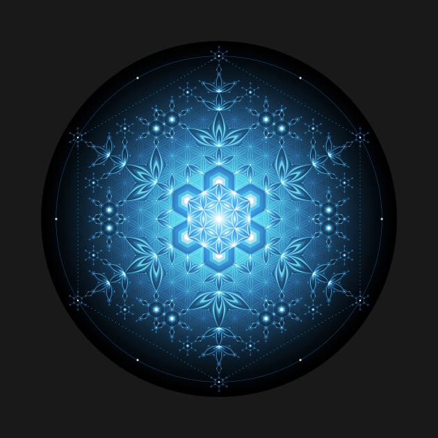 Blue microdot | Sacred geometry mandala by natasedyakina