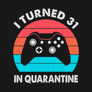 I Turned 31 In Quarantine - Retro Sunset Vintage 1989 31st Birthday Gift T-Shirt