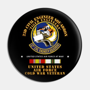 23d Civil Engineer Squadron - Tiger Engineers - Cold War Vet w COLD SVC Pin