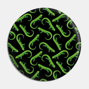 Green Lizard Pattern Pin