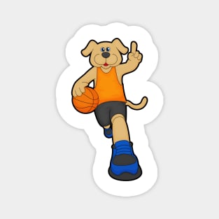 Dog as Basketball player with Basketball Magnet