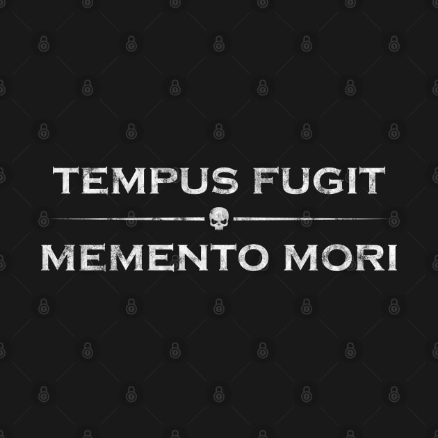 Latin Proverb - Tempus Fugit Memento Mori by Modern Medieval Design